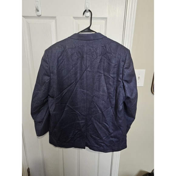 Lauren Ralph Lauren Silk Wool  Sport Coat Blazer Jacket 48L  Blue - Picture 2 of 5